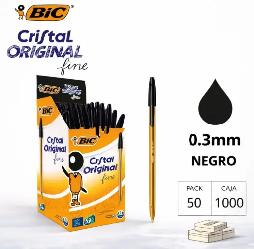 [119427] BOLÍGRAFO BIC CRISTAL FINE NEGRO