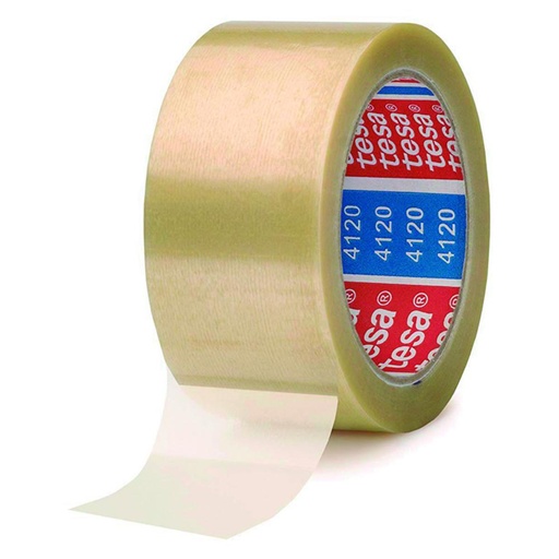 [040778] CINTA DE PRECINTO TESA PVC TRANSPARENTE · 50 MM × 132 M · DESENROLLADO SILENCIOSO · ADHESIVO DE CAUCHO NATURAL · ALTA RESISTENCIA