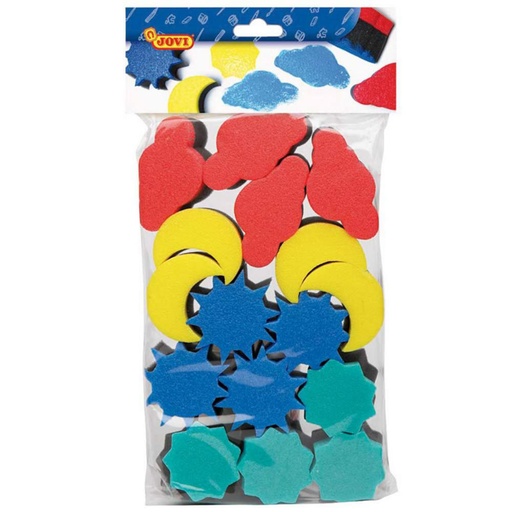 [649617] ESPONJAS DE PINTURA JOVI – PACK 16 UDS | FORMAS SURTIDAS PARA MANUALIDADES Y ESCUELA