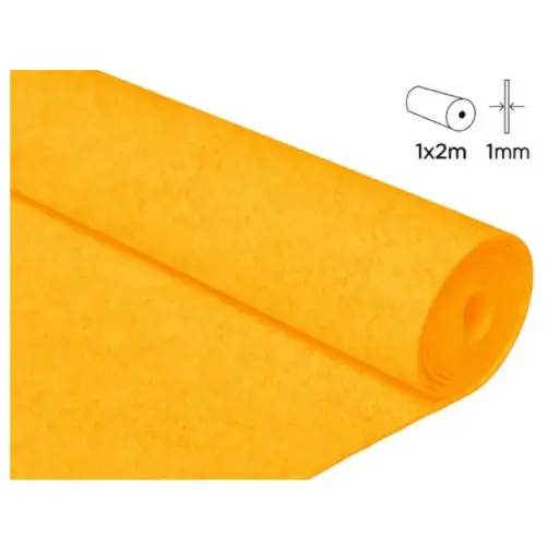 [825518] FIELTRO ACRÍLICO AMARILLO EN ROLLO 100×200CM 160 G/M² INNSPIRO