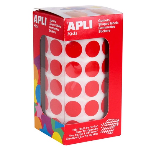 [649643] GOMETS APLI CIRCULO 15,0 ROJO ROLLO