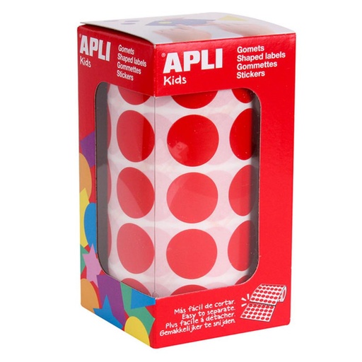 [649989] GOMETS APLI CIRCULO 20,0 ROJO ROLLO