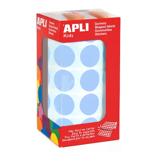 [650292] GOMETS APLI CIRCULO 20MM AZUL ROLLO