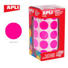 [650291] GOMETS APLI CIRCULO 20MM FUCSIA ROLLO