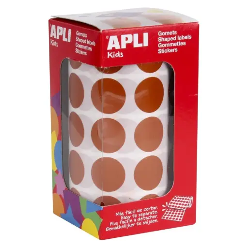 [650290] GOMETS APLI CIRCULO 20MM MARRON ROLLO