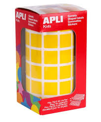 [650226] GOMETS APLI CUADRADO 15X15 AMARILLO ROLLO