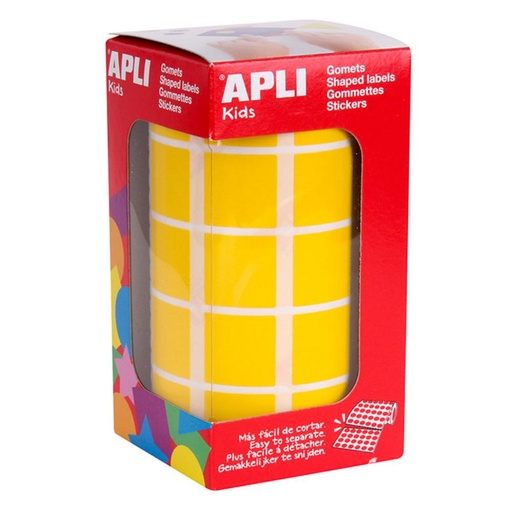 [649995] GOMETS APLI CUADRADO 20MM AMARILLO ROLLO