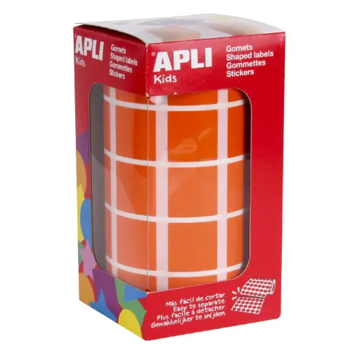 [650297] GOMETS APLI CUADRADO 20MM NARANAJA ROLLO