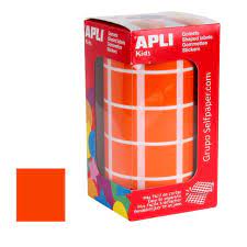 [650297] GOMETS APLI CUADRADO 20MM NARANAJA ROLLO