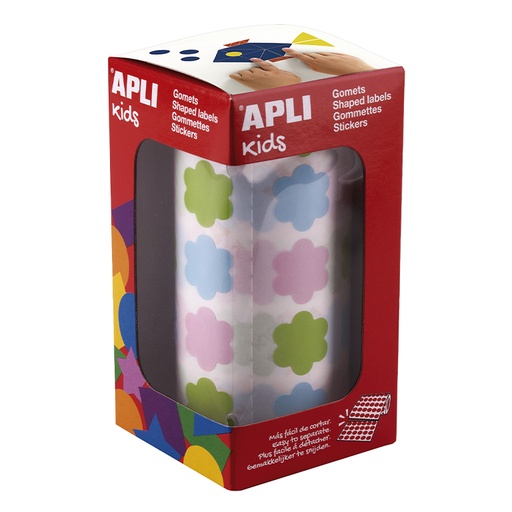 [028448] GOMETS APLI FLORES MULTICOLOR 20 X 18 MM BOLSA