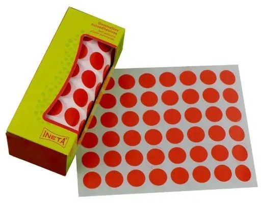 [825566] GOMETS INETA CÍRCULO MEDIANO ROJO – ROLLO 2688 UDS
