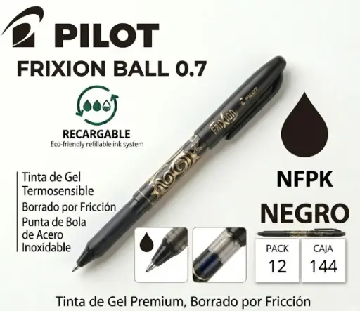 [119587] BOLÍGRAFO PILOT FRIXION BALL NEGRO