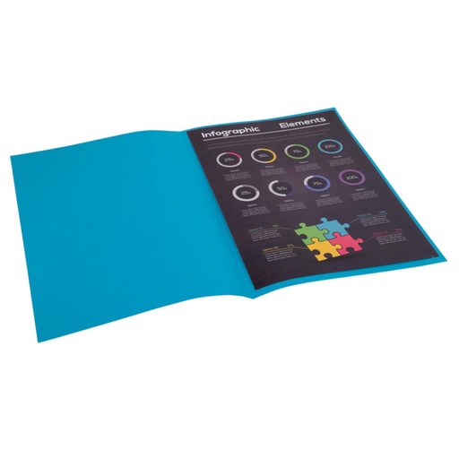 [180801] SUBCARPETA DIN A4 CARTULINA – 80 G/M² – TURQUESA