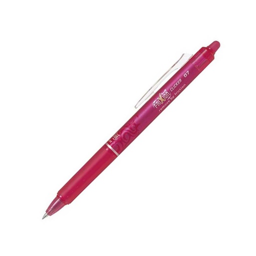 [081066] BOLÍGRAFO PILOT FRIXION CLICKER ROSA· TINTA GEL BORRABLE · PUNTA 0,7 MM · TRAZO 0,5 MM · CLIC RETRÁCTIL · GRIP · PACK 12 UDS