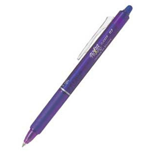 [081067] BOLÍGRAFO PILOT FRIXION CLICKER VIOLETA· TINTA GEL BORRABLE · PUNTA 0,7 MM · TRAZO 0,5 MM · CLIC RETRÁCTIL · GRIP · PACK 12 UDS