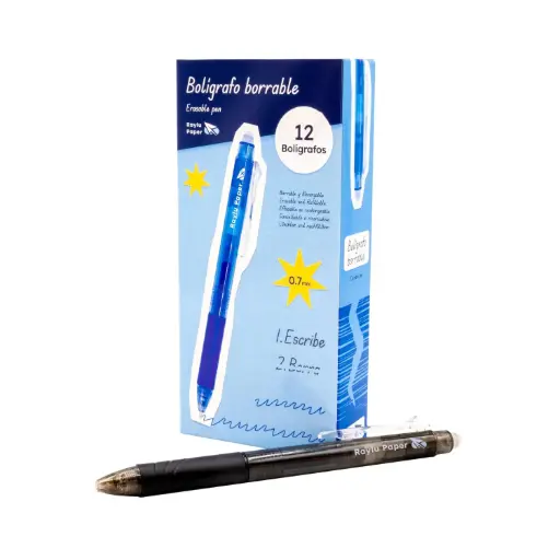 [080999] BOLÍGRAFO RAYLU IGNITE BORRABLE NEGRO