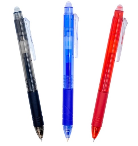 [120250] BOLÍGRAFO RAYLU IGNITE BORRABLE SURTIDO · TINTA GEL BORRABLE · TRAZO 0,7 MM · CLIC RETRÁCTIL · GRIP BOLSA 3 COLORES