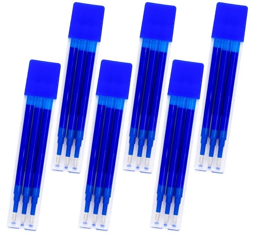 [120253] RECAMBIO BOLÍGRAFO RAYLU IGNITE BORRABLE AZUL · TINTA GEL BORRABLE · TRAZO 0,7 MM · CLIC RETRÁCTIL · GRIP BOLSA 6 BLISTER 3 RECAMBIOS 