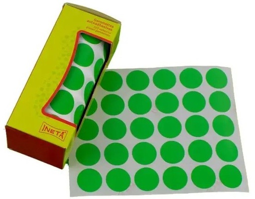 [825569] GOMETS INETA CÍRCULO MEDIANO VERDE – ROLLO 2688 UDS