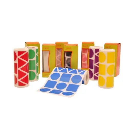 [825682] GOMETS INETA FIGURAS GEOMETRICAS BLANCO – ROLLO 896 UDS