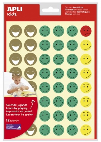 [825441] GOMETS SOBRES CARA FELIZ APLI 12 HOJAS
