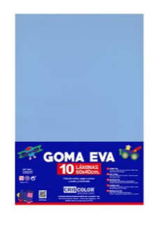 [630473] HOJAS DE GOMA EVA  – LÁMINAS UNICOLOR (AZUL CIELO – 40x60x0,2 CM)