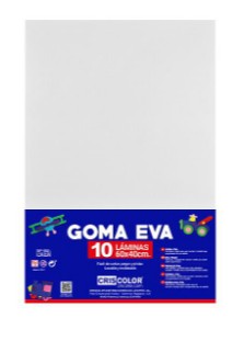 [630469] HOJAS DE GOMA EVA  – LÁMINAS UNICOLOR (BLANCO – 40x60x0,2 CM)