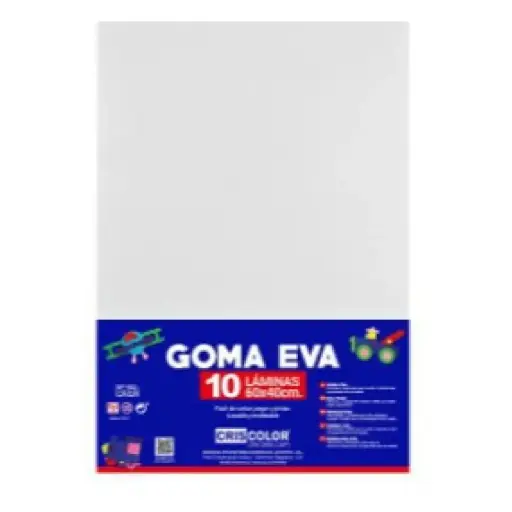[630469] HOJAS DE GOMA EVA UNICOLOR BLANCO 40x60