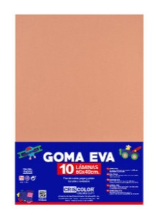 [630518] HOJAS DE GOMA EVA  – LÁMINAS UNICOLOR (CARNE – 40x60x0,2 CM)