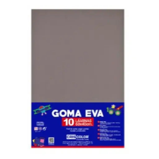 [825408] HOJAS DE GOMA EVA  – LÁMINAS UNICOLOR (GRIS – 40x60x0,2 CM)