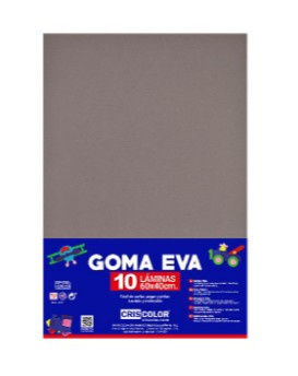 [825408] HOJAS DE GOMA EVA  – LÁMINAS UNICOLOR (GRIS – 40x60x0,2 CM)