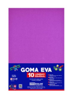 [825410] HOJAS DE GOMA EVA  – LÁMINAS UNICOLOR (LILA – 40x60x0,2 CM)