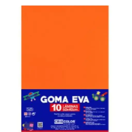 [630465] HOJAS DE GOMA EVA  – LÁMINAS UNICOLOR (NARANJA – 40x60x0,2 CM)