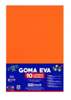 [630465] HOJAS DE GOMA EVA  – LÁMINAS UNICOLOR (NARANJA – 40x60x0,2 CM)