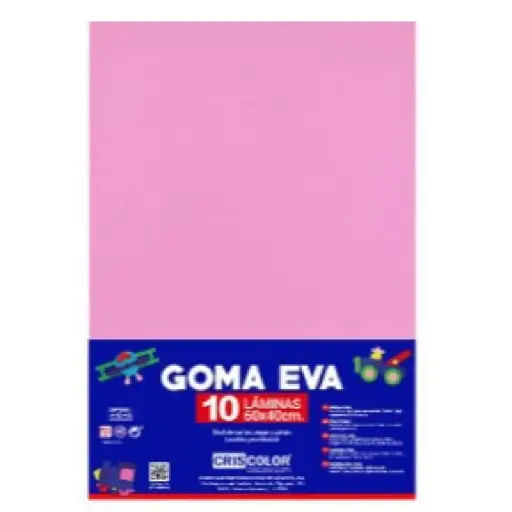 [630472] HOJAS DE GOMA EVA  – LÁMINAS UNICOLOR (ROSA – 40x60x0,2 CM)