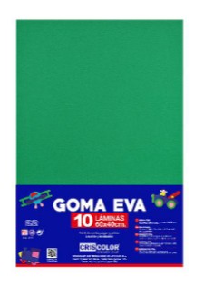 [630474] HOJAS DE GOMA EVA  – LÁMINAS UNICOLOR (VERDE BILLAR – 40x60x0,2 CM)