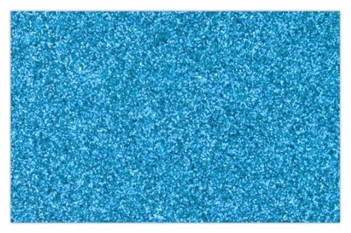 [825351] HOJAS DE GOMA EVA CON PURPURINA  – LÁMINAS UNICOLOR (AZUL CLARO – 40x60x0,2 CM)