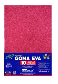 [825140] HOJAS DE GOMA EVA CON PURPURINA  – LÁMINAS UNICOLOR (FUCSIA – 40x60x0,2 CM)