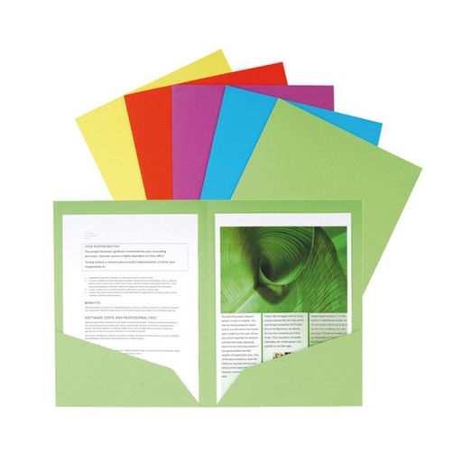 [180924] SUBCARPETAS A4 – CARTULINA 220 G/M² – SURTIDO – PACK 25 UDS