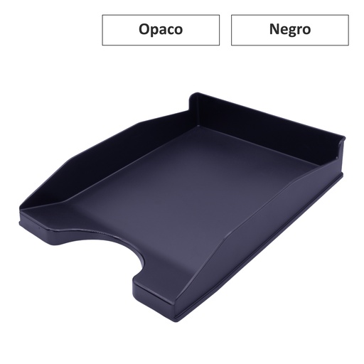 [180359] BANDEJA SOBREMESA A4 PLASTICO OPACO NEGRA