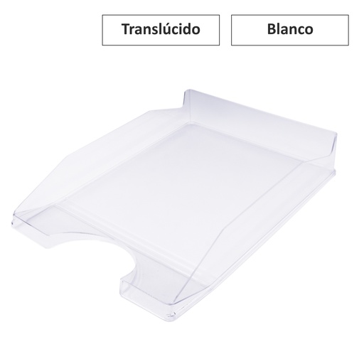 [180357] BANDEJA SOBREMESA A4 PLASTICO TRASLUCIDO TRANSPARENTE