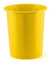 [040439] PAPELERA FAIBO DE PLÁSTICO 14 L – AMARILLA (Ø310×280 MM)