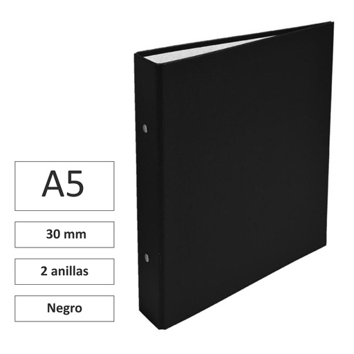 [181045] CARPETA A5 EXACOMPTA 2 ANILLAS 30MM NEGRO