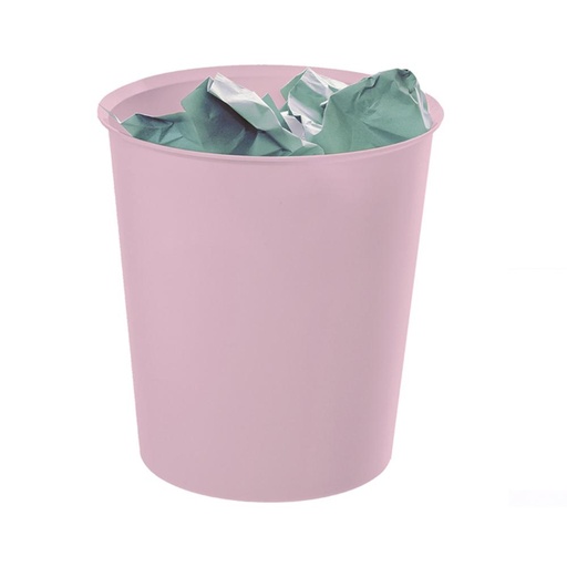 [069845] PAPELERA SOSTENIBLE ROSA PASTEL ARCHIVO 2000 ECOGREEN – 18 LITROS