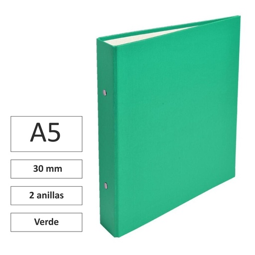 [181047] CARPETA A5 EXACOMPTA 2 ANILLAS 30MM VERDE