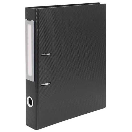 [180608] ARCHIVADOR PP RIGIDO LOMO 50MM GRIS-NEGRO