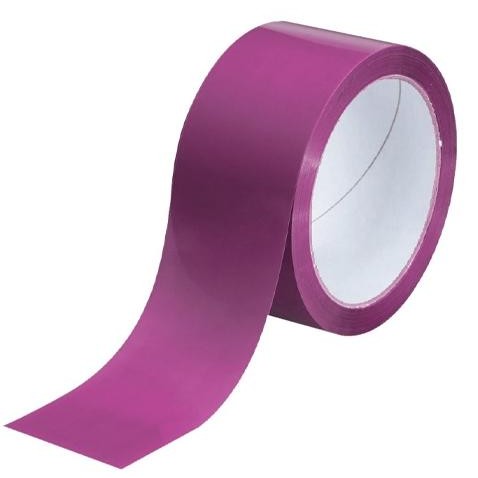 [825629] PRECINTO DE EMBALAJE PVC VIOLETA 66 M × 50 MM