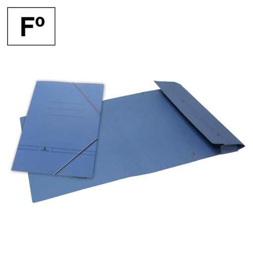 [180186] CARPETA KARMAN FOLIO CON GOMAS CON BOLSA (AZUL) · CARTÓN MATE · FORMATO BOLSA (TIPO SOBRE) · 260×345 MM