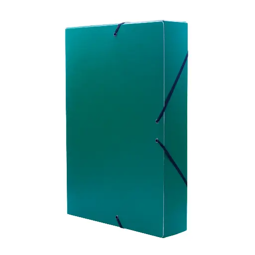 [180958] CARPETA PROYECTO RAYLU PAPER A4 LOMO 50 MM VERDE CIERRE CON GOMAS 