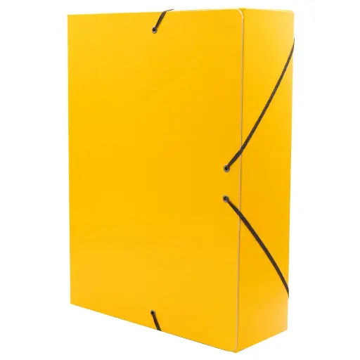 [180175] CARPETA PROYECTO RAYLU PAPER A4 LOMO 90 MM AMARILLO CIERRE CON GOMAS 